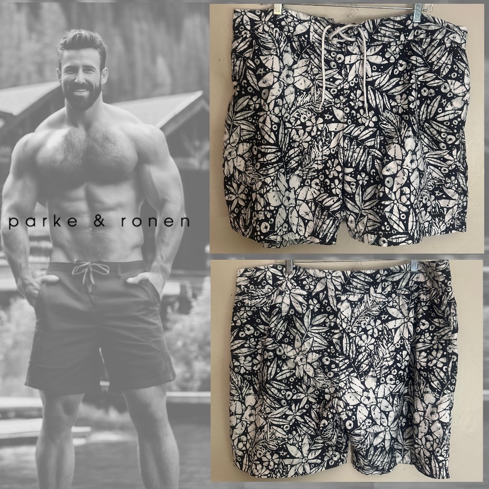 Parke & Ronen Swim Trunks 38" waist 7" inseam Gently worn 100% polyester